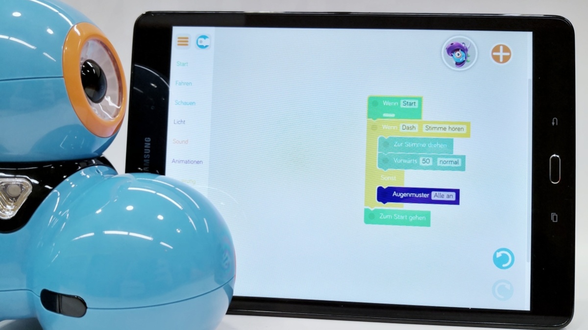 Dash Roboter mit Tablet
