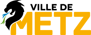 Das Bild zeigt das Logo von Metz mit dem Schriftzug "Ville de Metz" mit einem Löwen